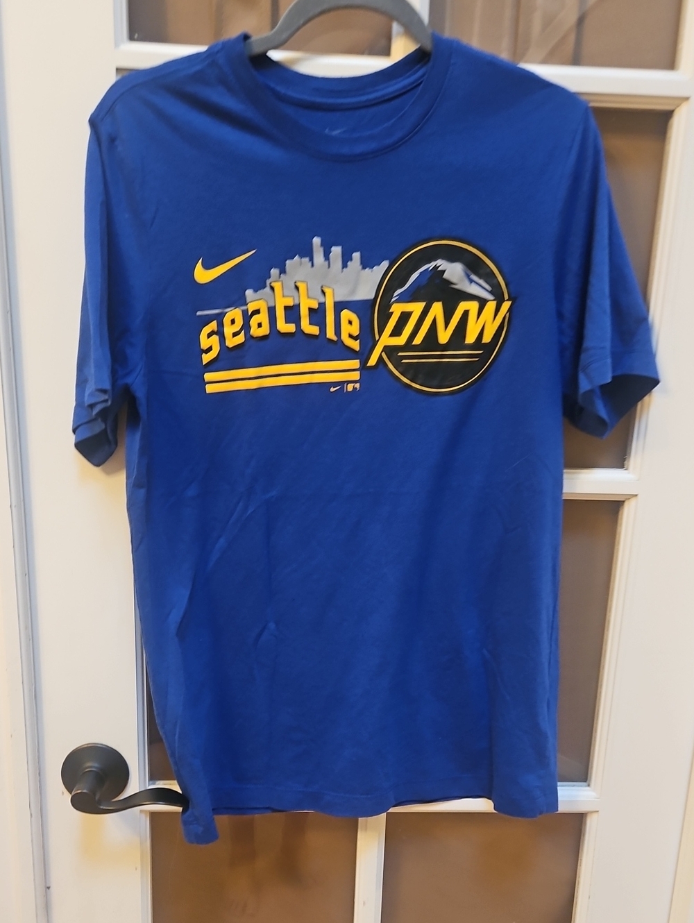 Nike Royal Blue Mariners Seattle PNW Graphic T-Shirt